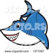Vector of Cartoon Shark School Mascot Character by Toons4Biz