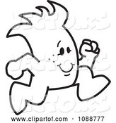 Vector of Cartoon Squiggle Guy Running by Toons4Biz