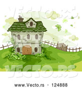 Vector of Cartoon St. Patrick's House on a Hill by BNP Design Studio