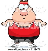 Vector of Cartoon Surprised Plump White Gym Guy by Cory Thoman