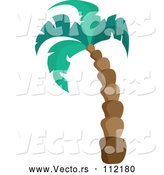 Vector of Cartoon Tall Palm Tree by Visekart