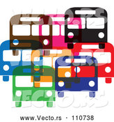 Vector of Colorful Buses by ColorMagic