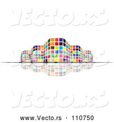 Vector of Colorful City Building and Reflection by ColorMagic