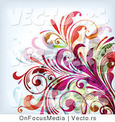 Vector of Colorful Leafy Floral Background Design by OnFocusMedia