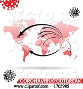 Vector of Coronavirus Outbreak Map by Cidepix