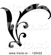 Vector of Curving Black Branch Scroll by OnFocusMedia