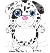Vector of Dalmatian Puppy with Big Blue Eyes by Pushkin