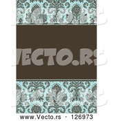 Vector of Damask Patterned Invitation Border and Frame with Copyspace - Version 3 by BestVector