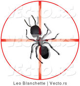 Vector of Dead Ant in Center of Reticle Crosshairs by Leo Blanchette