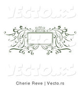 Vector of Decorative Green Vines Background Frame by Cherie Reve