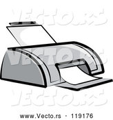 Vector of Desktop Computer Printer by Lal Perera