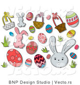 Vector of Digital Collage: Easter Icons by BNP Design Studio