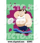 Vector of Fat Guy Standing on and Breaking a Scale by Mayawizard101