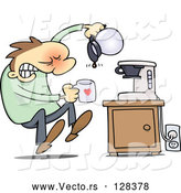 Vector of Flustered Guy Discovering That the Coffee Pot Is Empty by Gnurf
