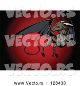Vector of Flying Jersey Devil with Black Pointed Wings by R Formidable