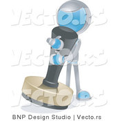 Vector of Futuristic Character Using a Giant Stamp by BNP Design Studio