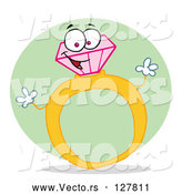 Vector of Gold and Diamond Ring by Hit Toon
