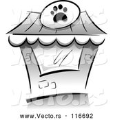 Vector of Grayscale Pet Shop Building by BNP Design Studio