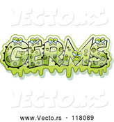 Vector of Green Slimy Monsters Forming the Word Germs by Cory Thoman