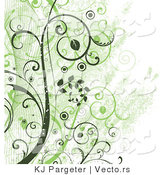 Vector of Green Vines Background by KJ Pargeter