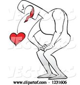 Vector of Guy Coughing or Vomiting up a Heart by Zooco