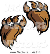 Vector of Hairy Bear Paws by Chromaco