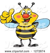 Vector of Happy Cartoon Bee Giving a Thumb up by Dennis Holmes Designs