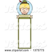 Vector of Happy Cartoon Blond Oktoberfest German Boy Bookmark by Cory Thoman