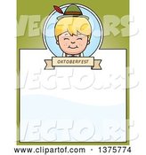 Vector of Happy Cartoon Blond Oktoberfest German Boy Page Border by Cory Thoman