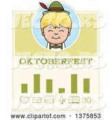 Vector of Happy Cartoon Blond Oktoberfest German Boy Schedule Design by Cory Thoman