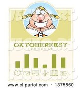 Vector of Happy Cartoon Oktoberfest German Lady Schedule Design by Cory Thoman