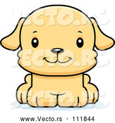 Vector of Happy Cartoon Puppy Dog by Cory Thoman