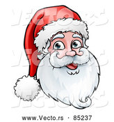 Vector of Happy Christmas Santa Face by AtStockIllustration