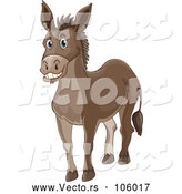 Vector of Happy Donkey by