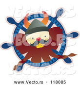 Vector of Happy Viking Guy in a Ships Helm by Cherie Reve