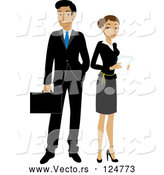 Vector of Hispanic Businessman and Lady by Rosie Piter