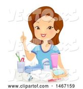 Vector of Lady Discussing Hygiene by BNP Design Studio