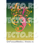 Vector of Leafy Floral Vines Background Design by OnFocusMedia