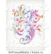 Vector of Leafy Floral Vines Background Design Version 11 by OnFocusMedia