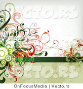 Vector of Leafy Floral Vines Background Design Version 26 by OnFocusMedia