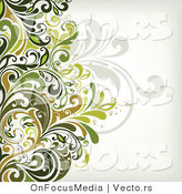 Vector of Leafy Floral Vines Background Design Version 7 by OnFocusMedia