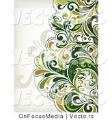 Vector of Leafy Floral Vines Background Design Version 9 by OnFocusMedia