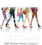 Vector of Legs of Walking School Girls and Boys by BNP Design Studio
