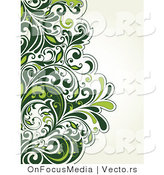 Vector of Lush Green Vines over Off-White Background Design by OnFocusMedia
