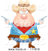 Vector of Mad Sheriff Cowboy with Pistols by Cory Thoman