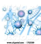 Vector of Medical Background of Virus Cells Depicting Covid 19 Pandemic by KJ Pargeter