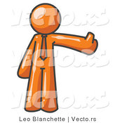Vector of Orange Business Guy Giving the Thumbs up by Leo Blanchette