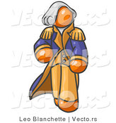 Vector of Orange George Washington by Leo Blanchette