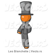 Vector of Orange Guy Abe Lincoln by Leo Blanchette
