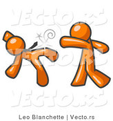 Vector of Orange Guy Being Punched by Another by Leo Blanchette